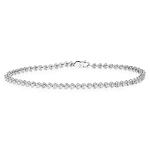 1 cttw Diamond Classic Tennis Bracelets in 14K White Gold