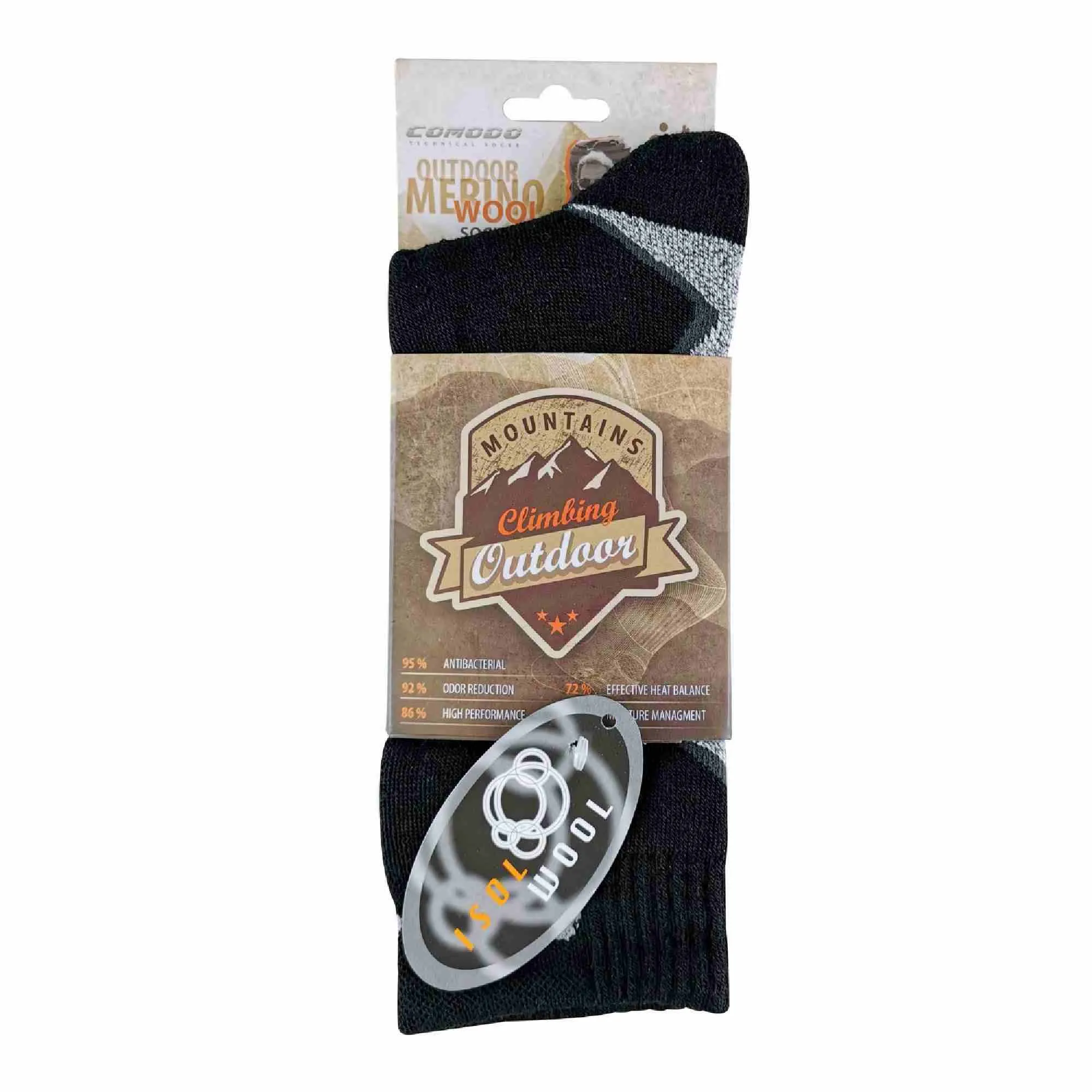 1 Pack Merino Wool Hiking Walking Thermal Socks