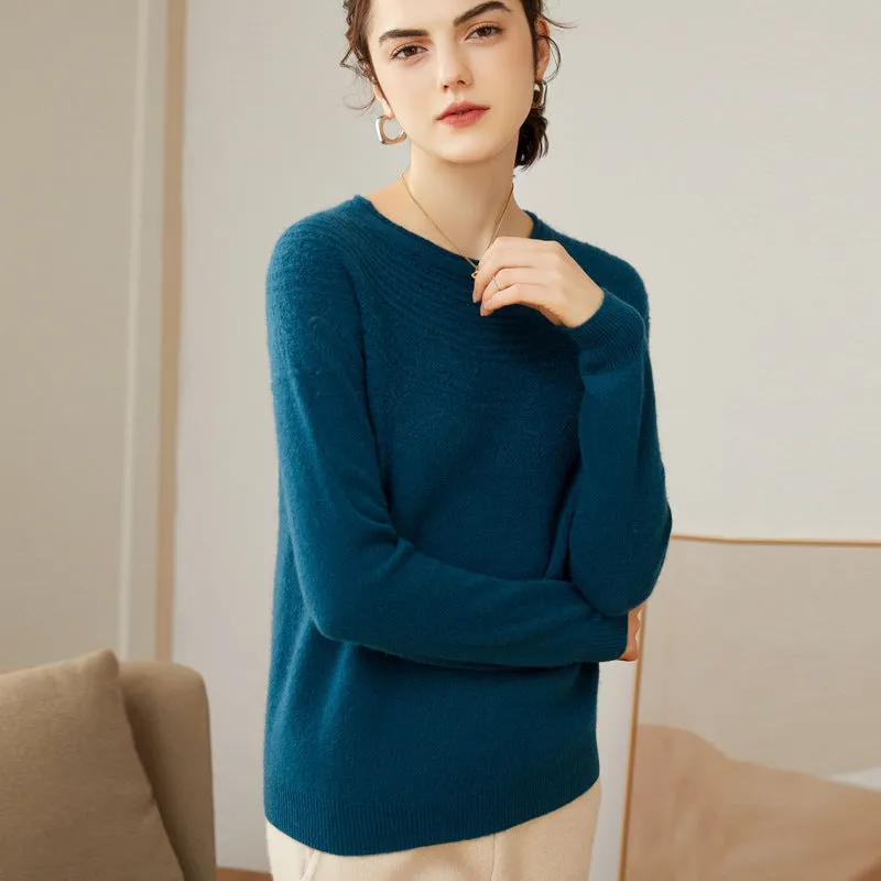 100% Pure Women Cashmere Sweater Long Sleeve Pullover Cashmere Sweater