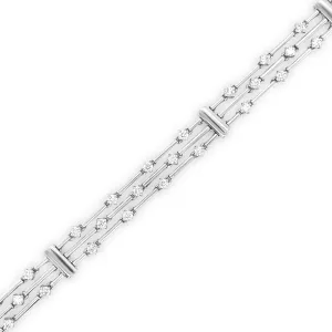 1.48 Carat Diamond Bracelet in 14k White Gold