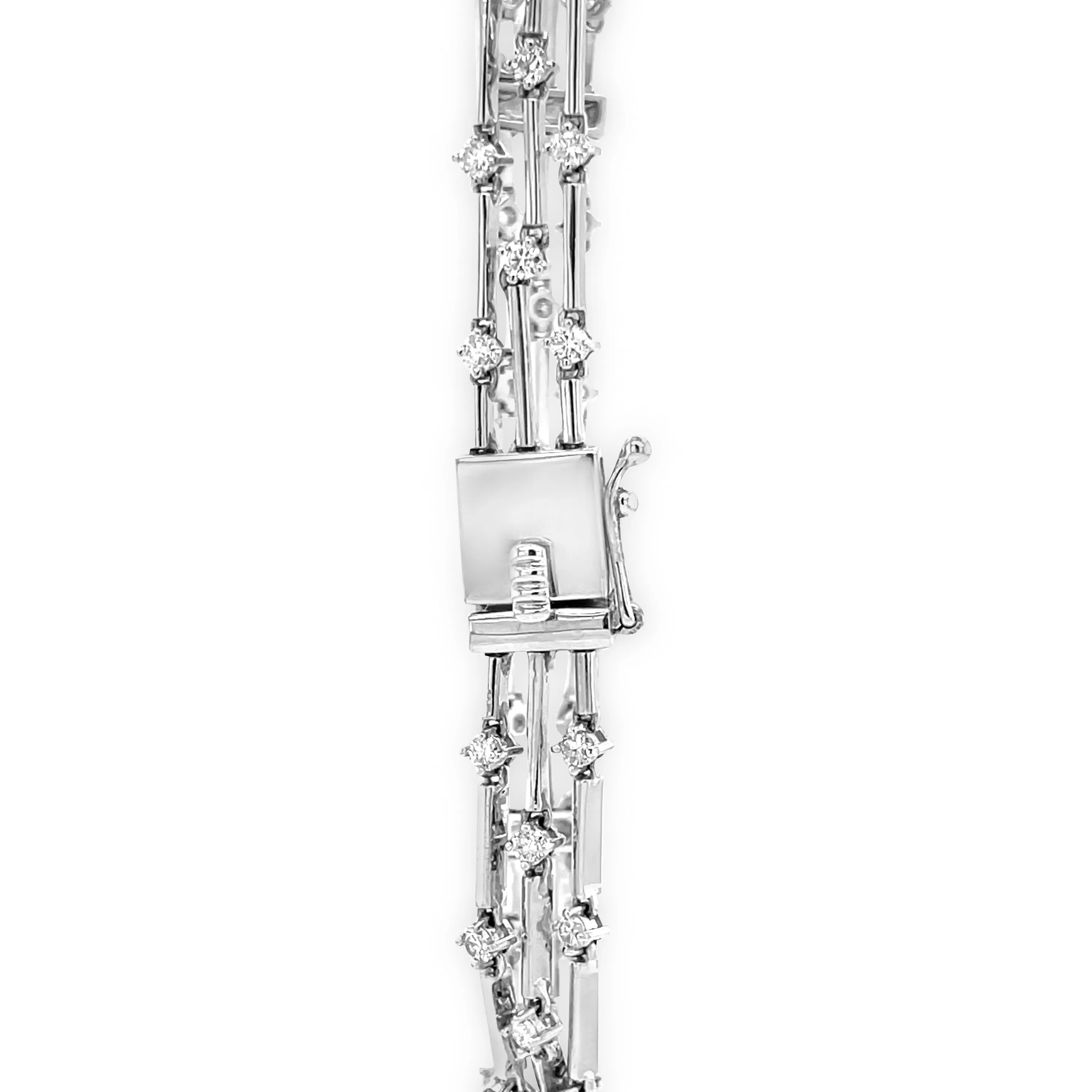 1.48 Carat Diamond Bracelet in 14k White Gold