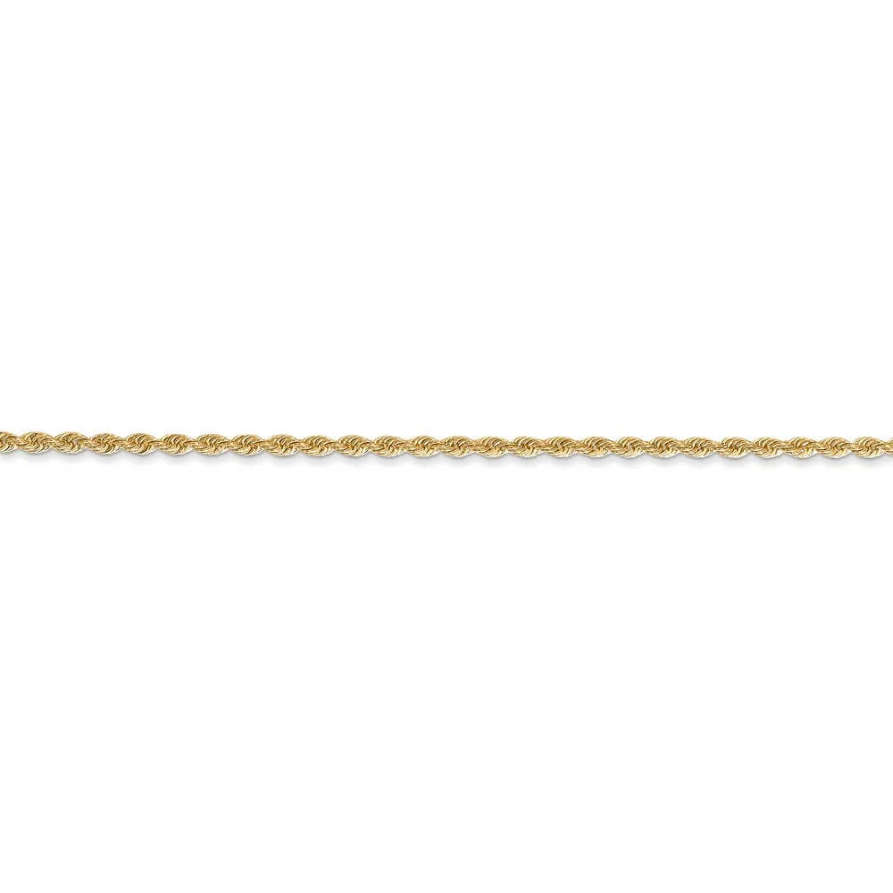14k 1.50mm Classic Rope Bracelet