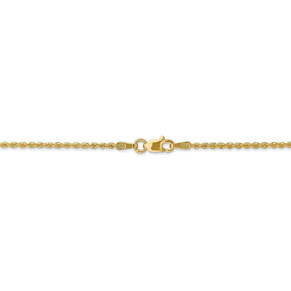 14k 1.50mm Classic Rope Bracelet