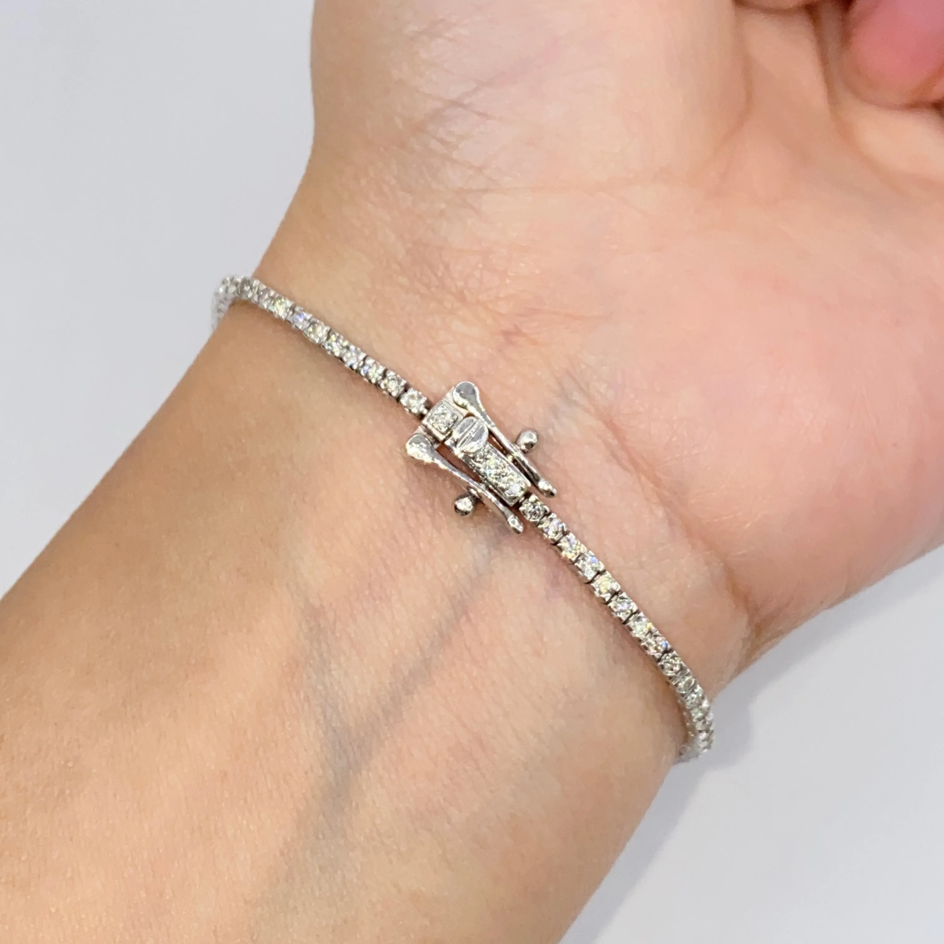 14K 2MM Diamond Tennis Bracelet 7"