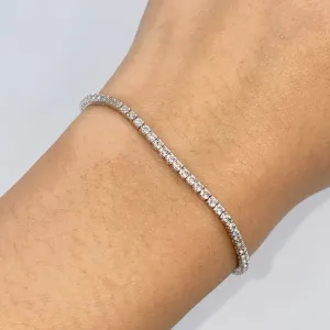 14K 2MM Diamond Tennis Bracelet 7"