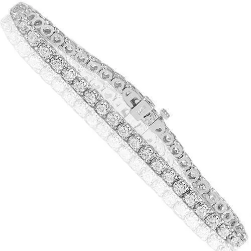 14K Gold Diamond Tennis Bracelet 3.2 MM 5.4 CTW