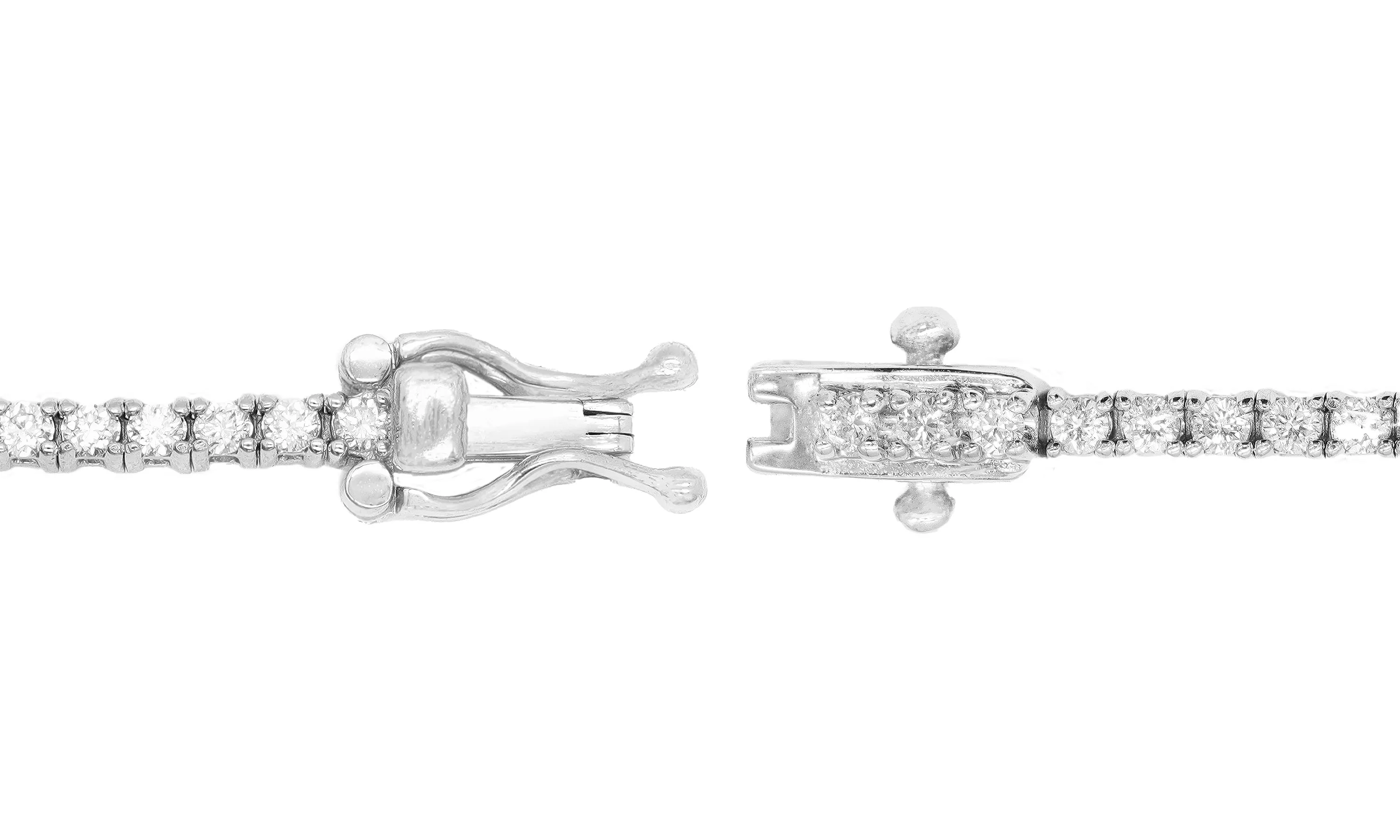 14k Small White Gold Diamond Tennis Bracelet