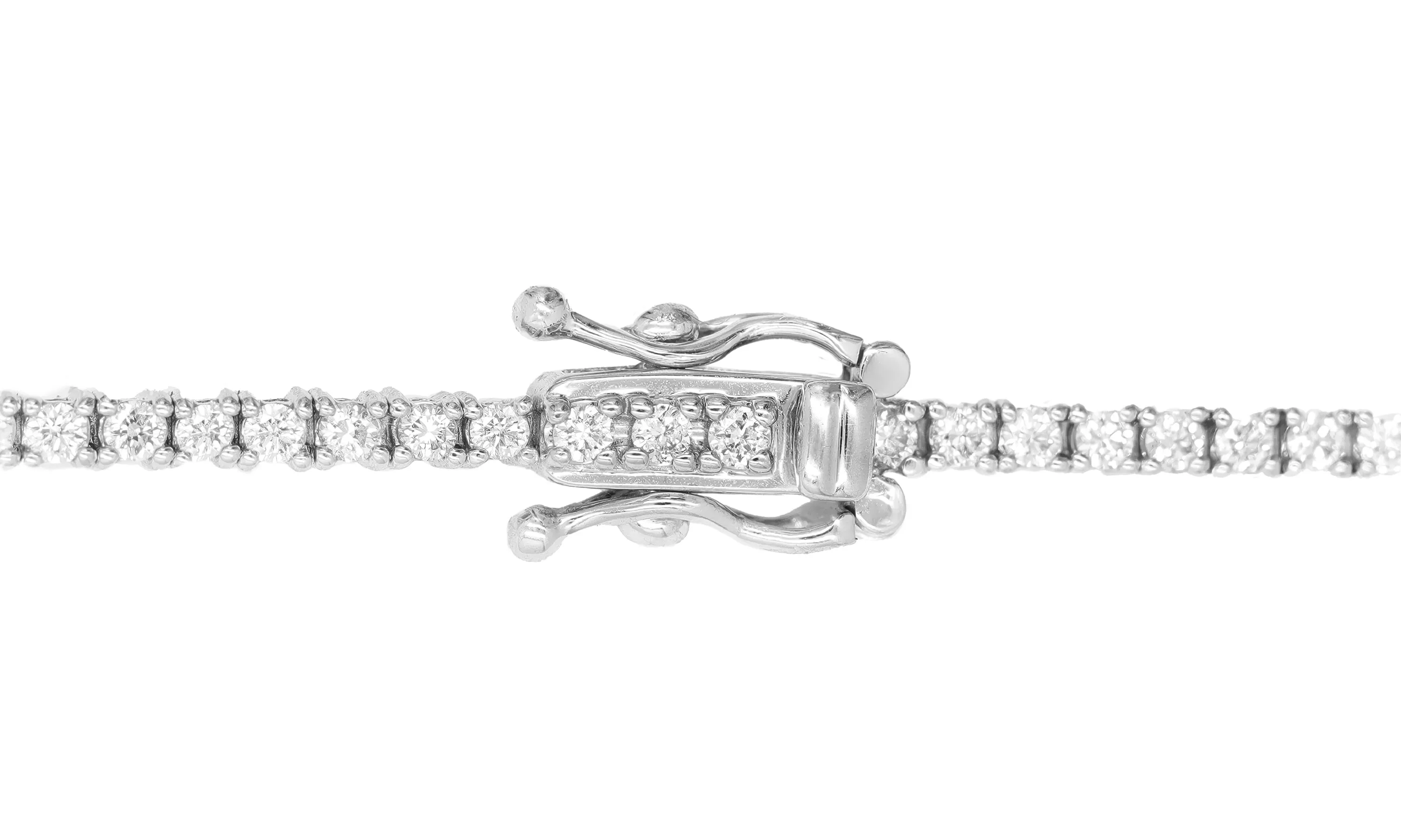 14k Small White Gold Diamond Tennis Bracelet