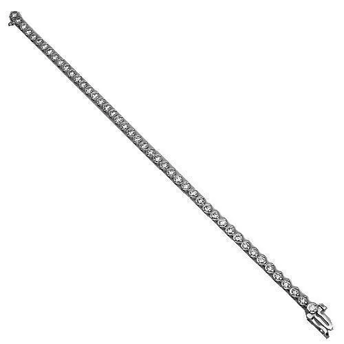 14K Solid White Gold Womens Diamond Tennis Bracelet 3.50 Ctw