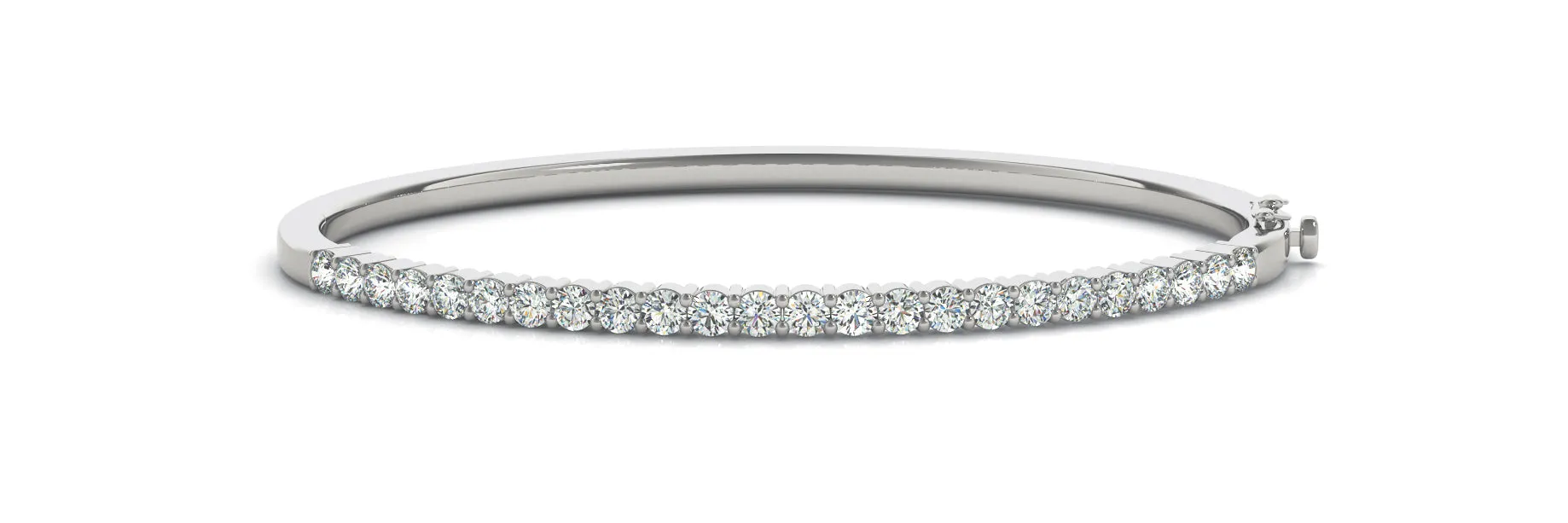 14k Traditional Diamond Bangle