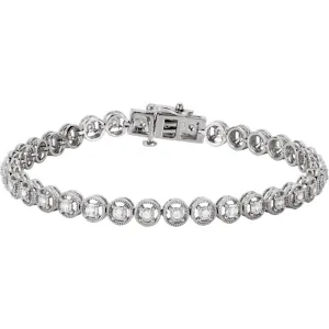 14k White Gold 1/2 CTW Diamond Line 7.25" Bracelet