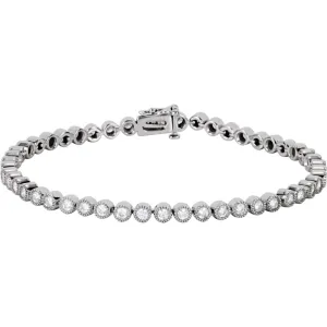 14k White Gold 2 CTW Diamond Line 7.25" Bracelet