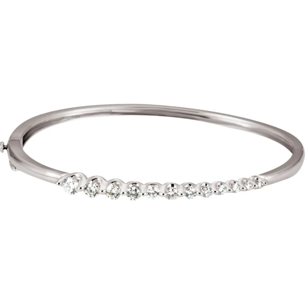 14k White Gold Accented Journey Bracelet