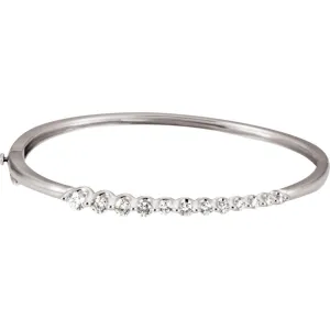14k White Gold Accented Journey Bracelet