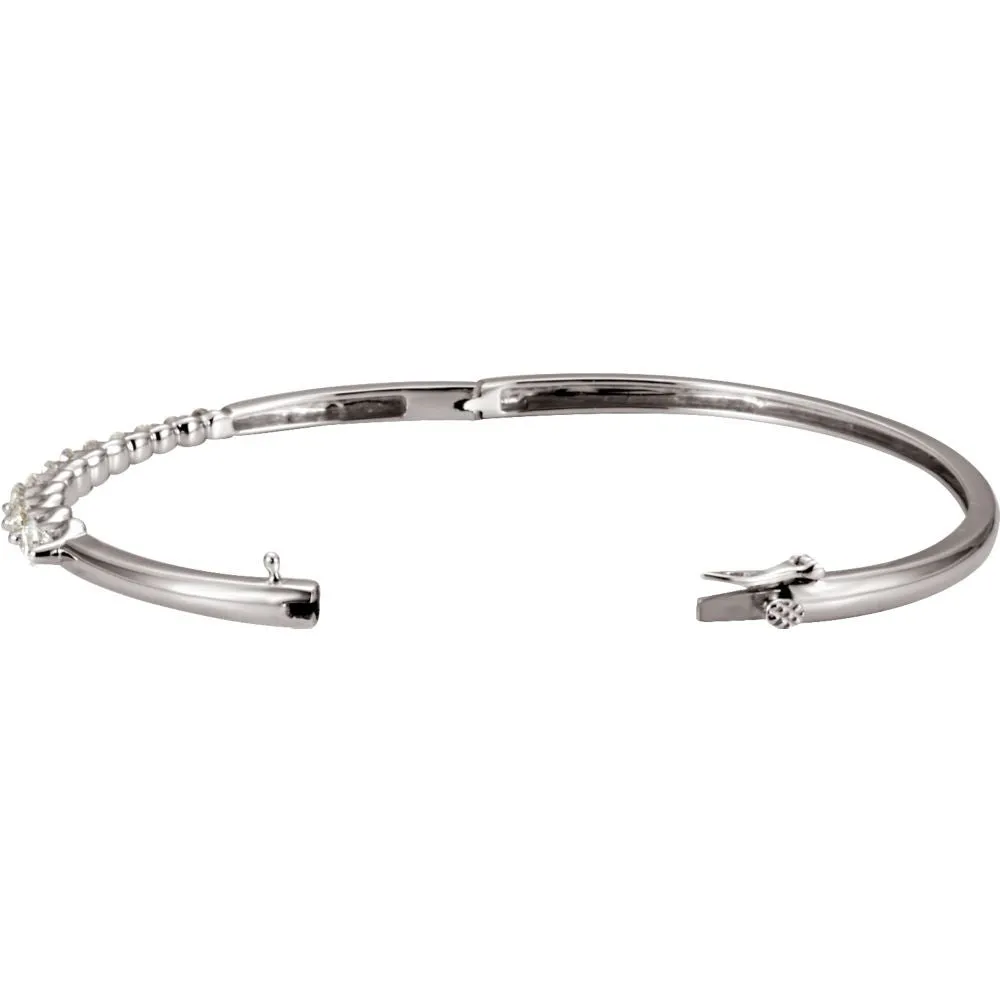 14k White Gold Accented Journey Bracelet