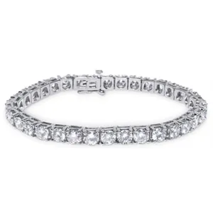 14K White Gold Round Diamond Tennis Bracelet (5.0.cts.tw)