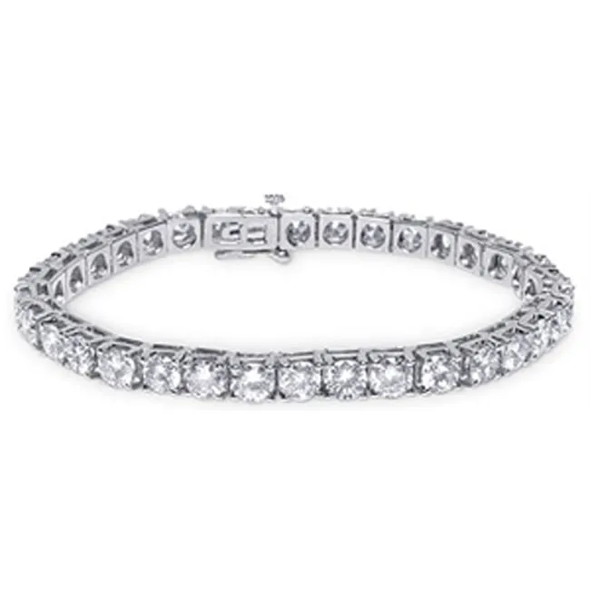 14K White Gold Round Diamond Tennis Bracelet (5.0.cts.tw)
