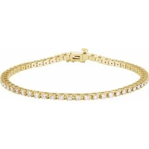 14K Yellow 2 1/4 CTW Diamond Line 7 1/4" Line Bracelet