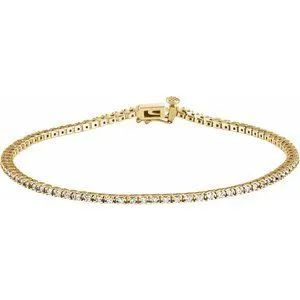 14K Yellow 7/8 CTW Lab-Grown Diamond Line 7 1/4" Bracelet