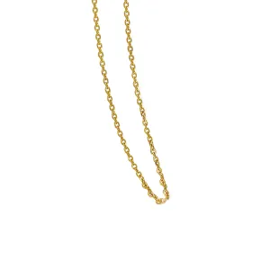 14k Yellow Gold 1.1mm Diamond Cut Cable Chain 16-18" Adjustable