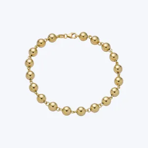 14K Yellow Gold 5 mm Bead Bracelet