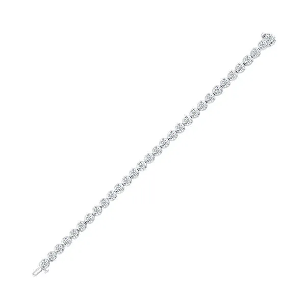 14KT White Gold & Diamond Classic Book Tennis Bracelet  - 10 ctw
