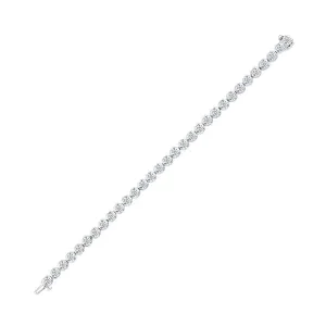 14KT White Gold & Diamond Classic Book Tennis Bracelet  - 10 ctw