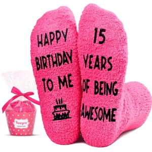 15th Birthday Gifts for Girls, Teenage Girl Teen Girl Birthday Gift Ideas for 15 Year Old, Birthday Socks for Teens Girl