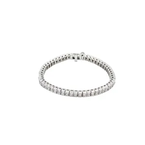 18k White Gold 9 CTW Diamond Line 7.25" Bracelet