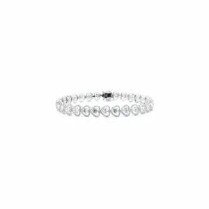 18kt White Gold Fancy Link Diamond Bracelet