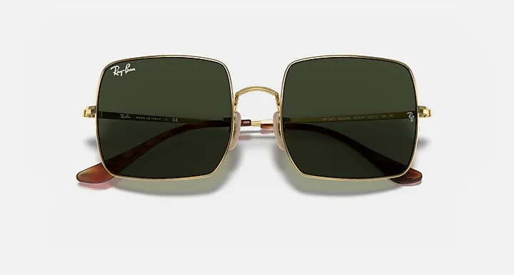 1971 Square | Polished Arista Gold/Green  | Ray Ban