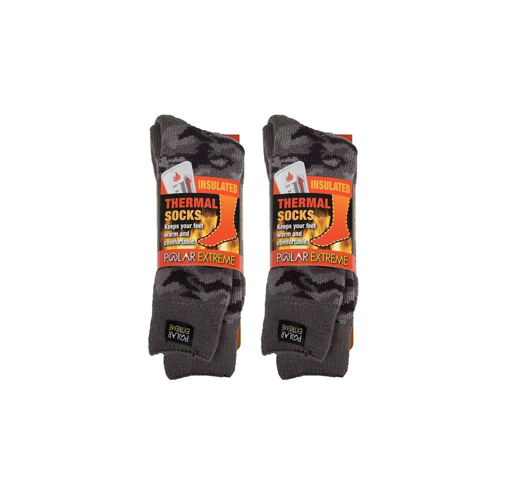 [2-Pairs] Polar Extreme Thermal Insulated Camo Boot Socks