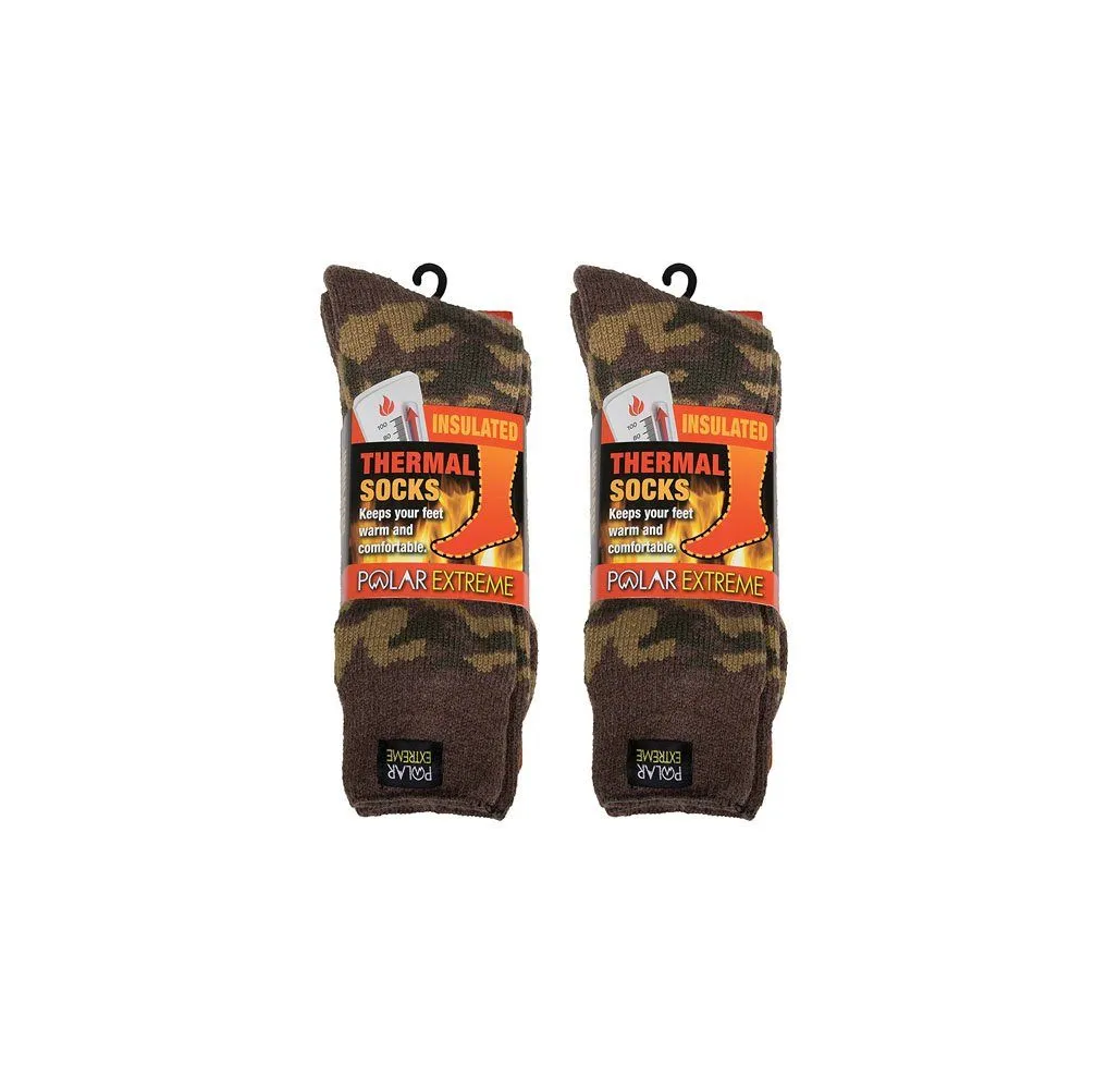 [2-Pairs] Polar Extreme Thermal Insulated Camo Boot Socks