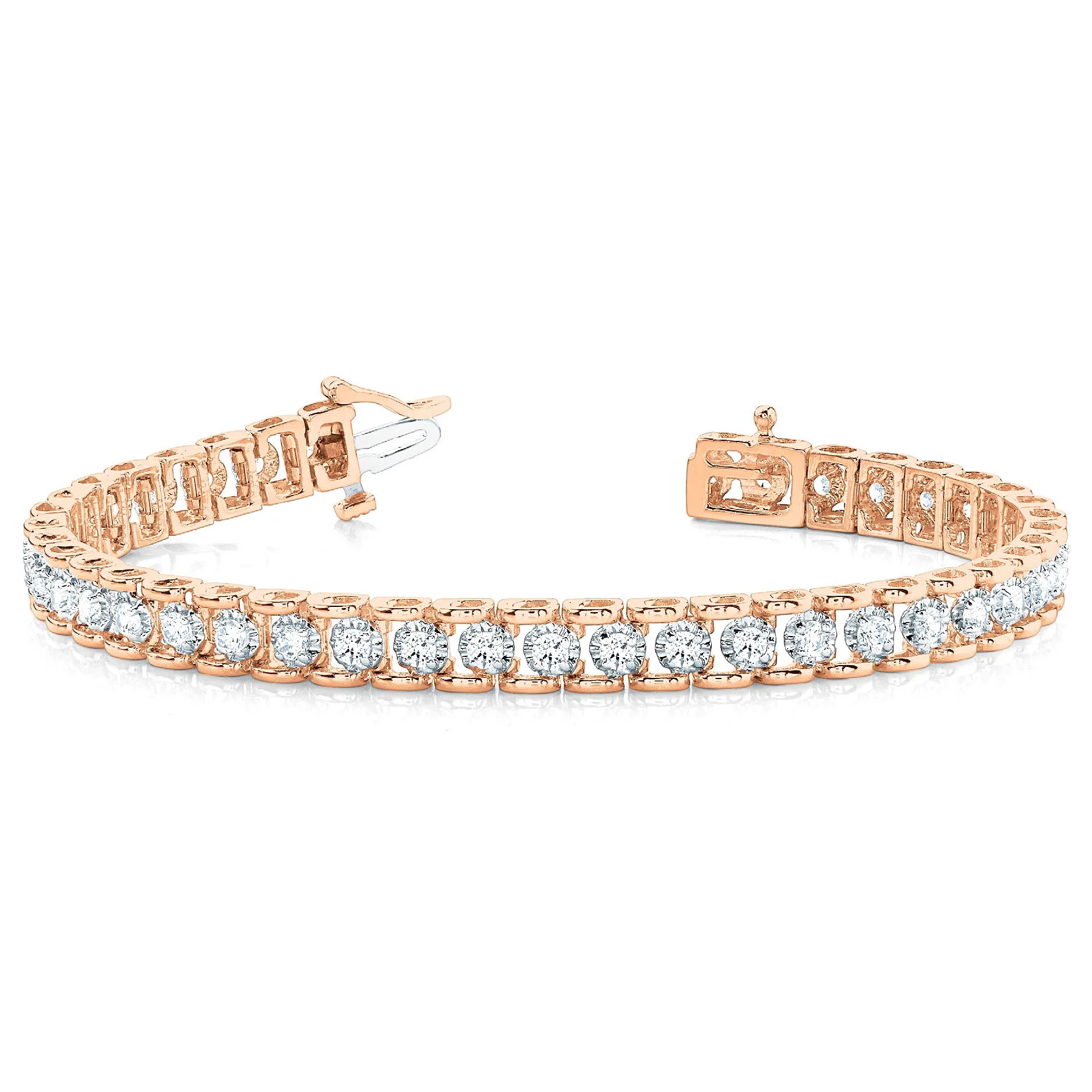2.0 ctw Round Diamond Tennis Bracelet Four Prong Set