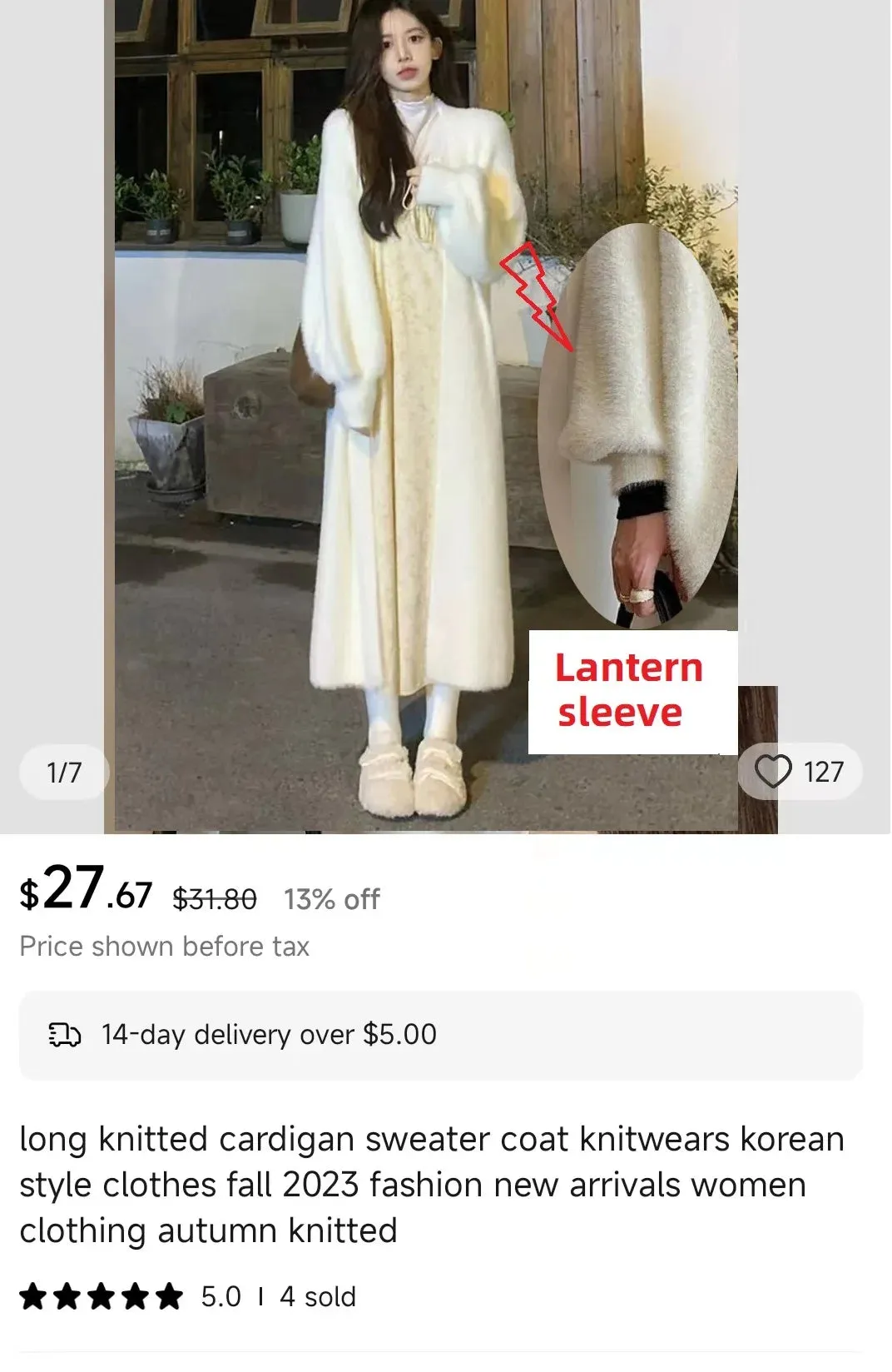2024 White Long Cardigan for Women – Knitted Fluffy Cashmere Sweater Coat