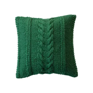 20" Cable Knit Sweater Pillow - Green
