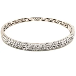 2.26ct 18k White Gold Diamond Bangle