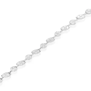 2.98 Carat Diamond Bracelet in 14k White Gold