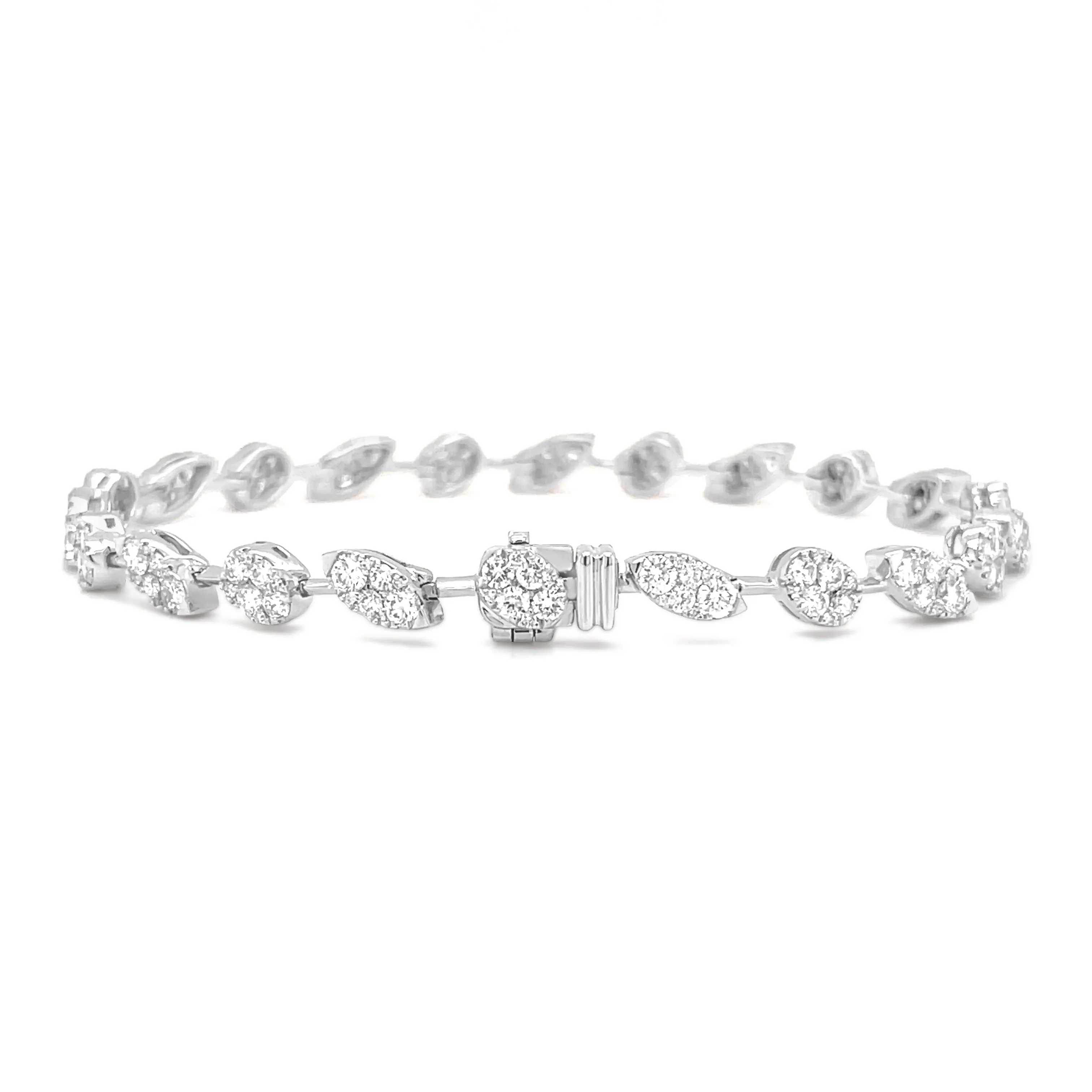 2.98 Carat Diamond Bracelet in 14k White Gold