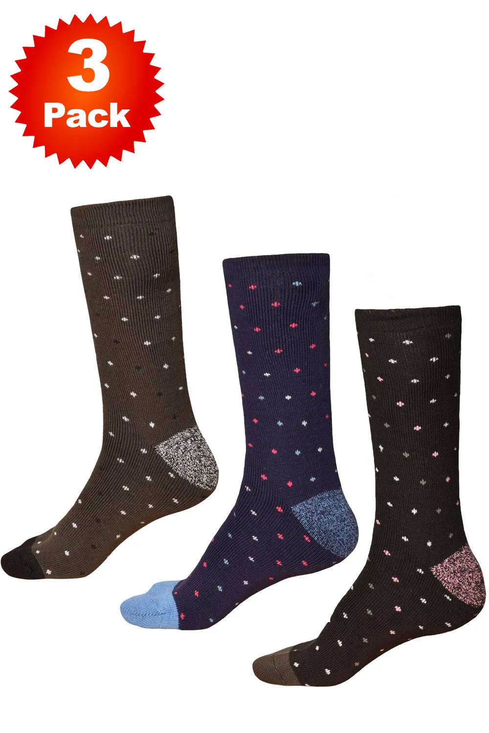 3 Pack Men Calf Length Socks - N406