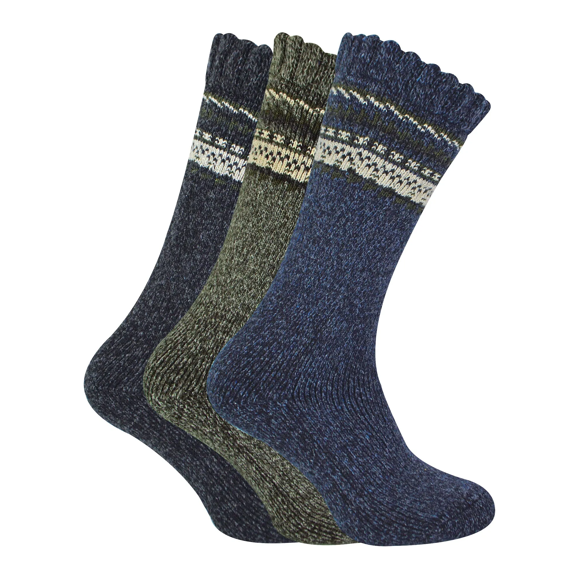 3 Pack Mens Thick Warm Merino Wool Socks