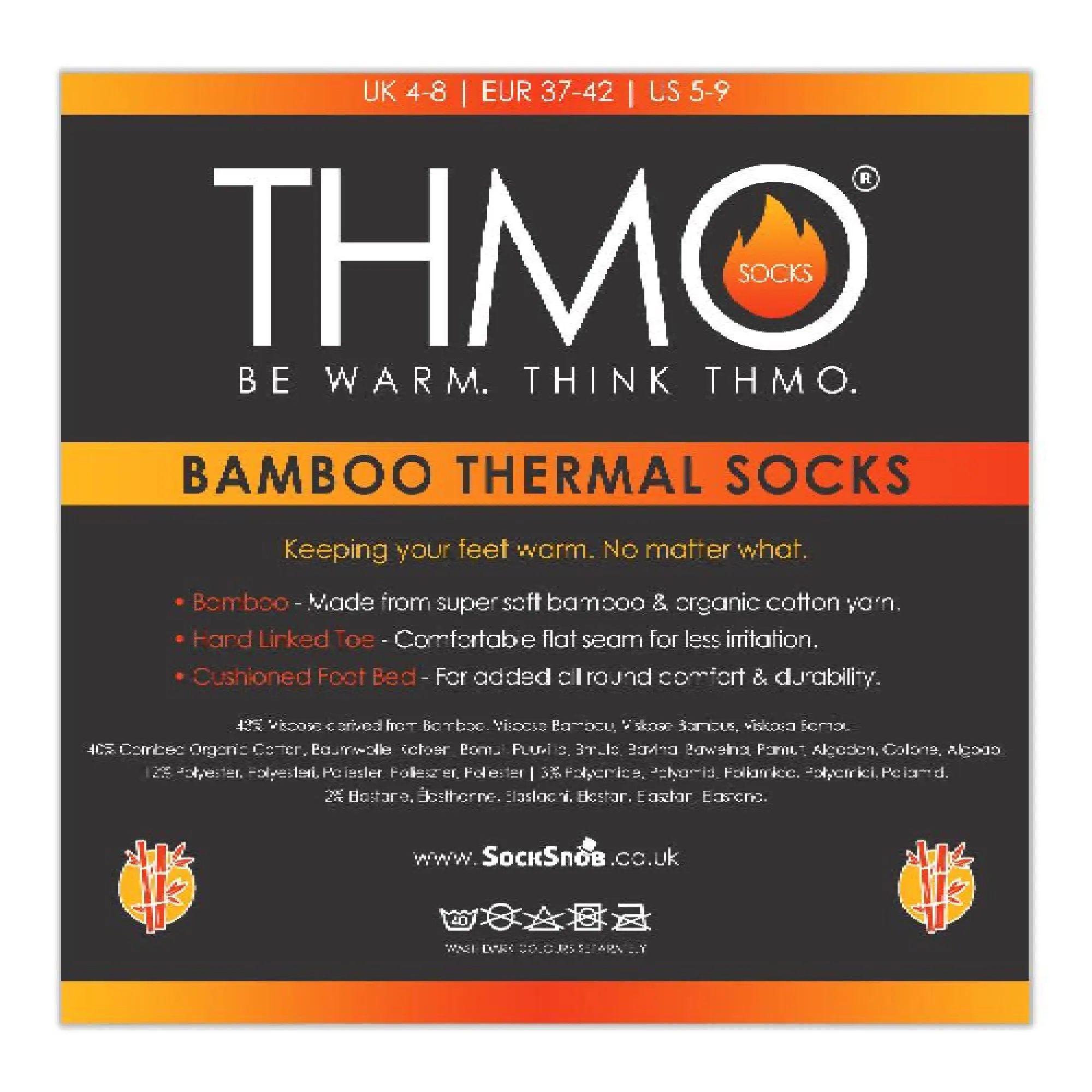 3 Pack Unisex Bamboo Thermal Socks for Winter