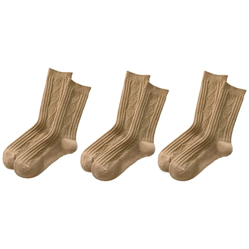 3 Pairs Cashmere Wool Socks