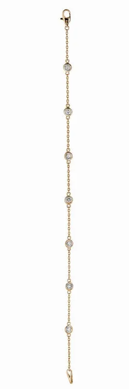 3 POINTER 7 SECTION DIAMOND BRACELET 14K GOLD (0.25 CTW)