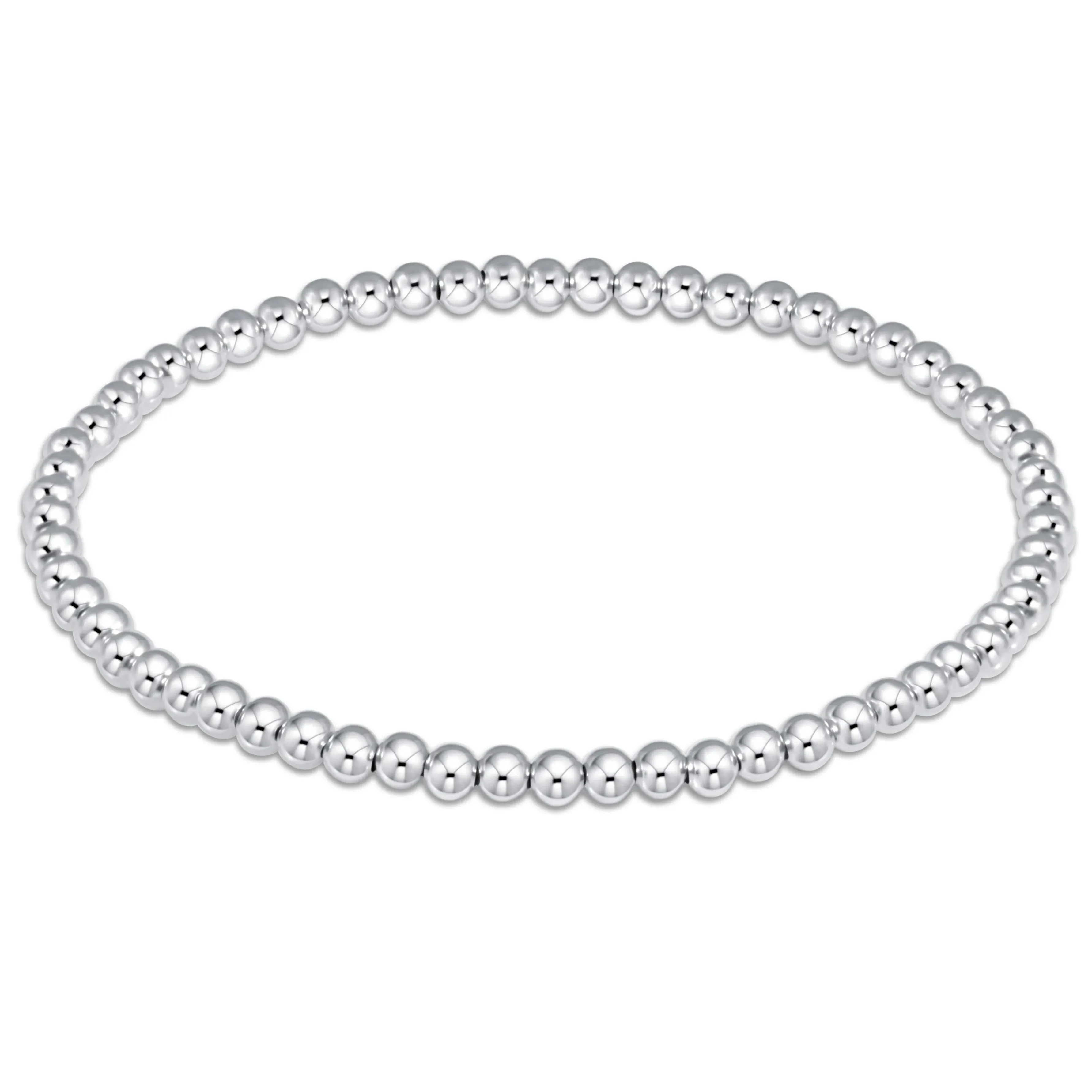 3mm classic sterling bead bracelet