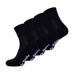 4 Pack Extra Wide Bamboo Diabetic Ankle Socks