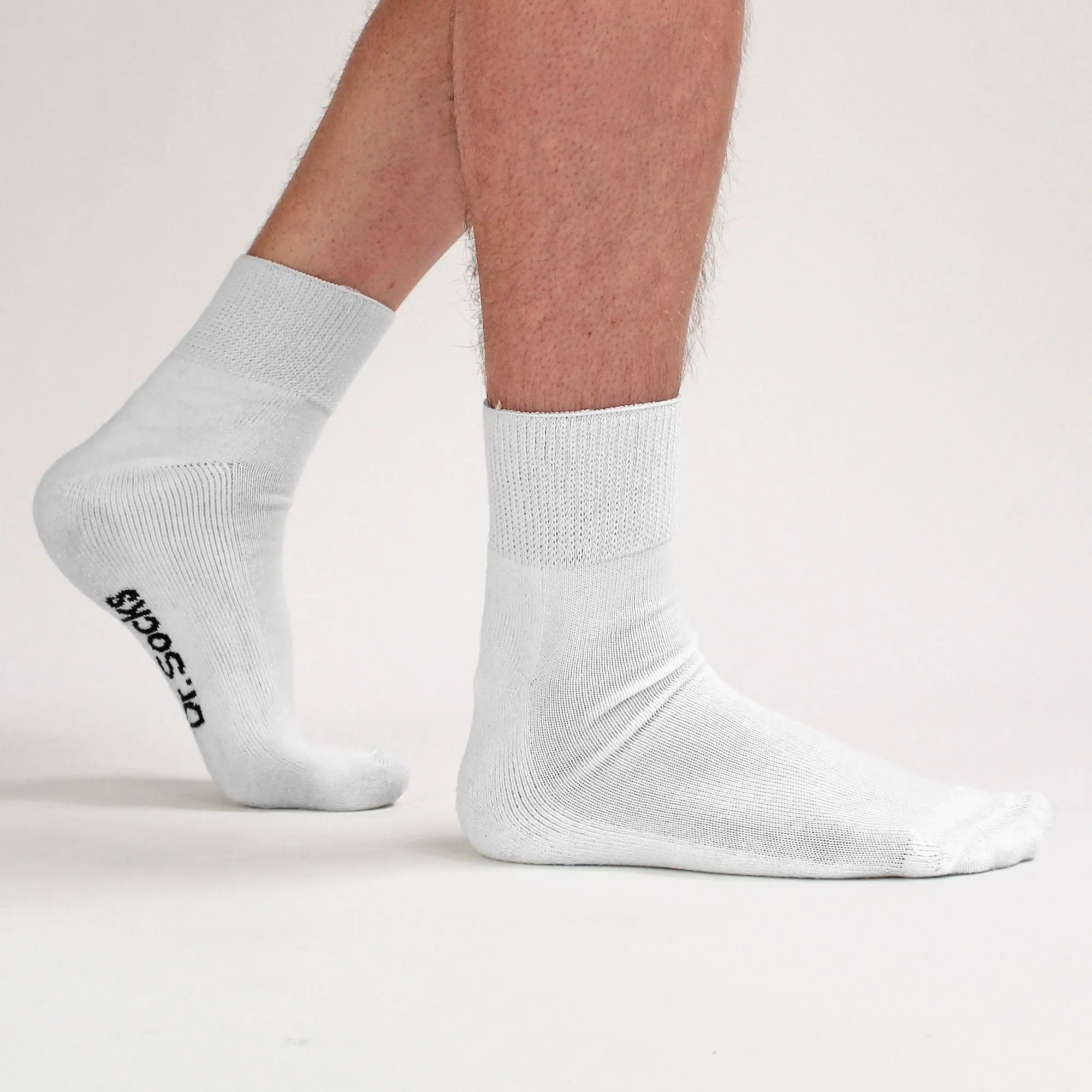4 Pack Extra Wide Bamboo Diabetic Ankle Socks