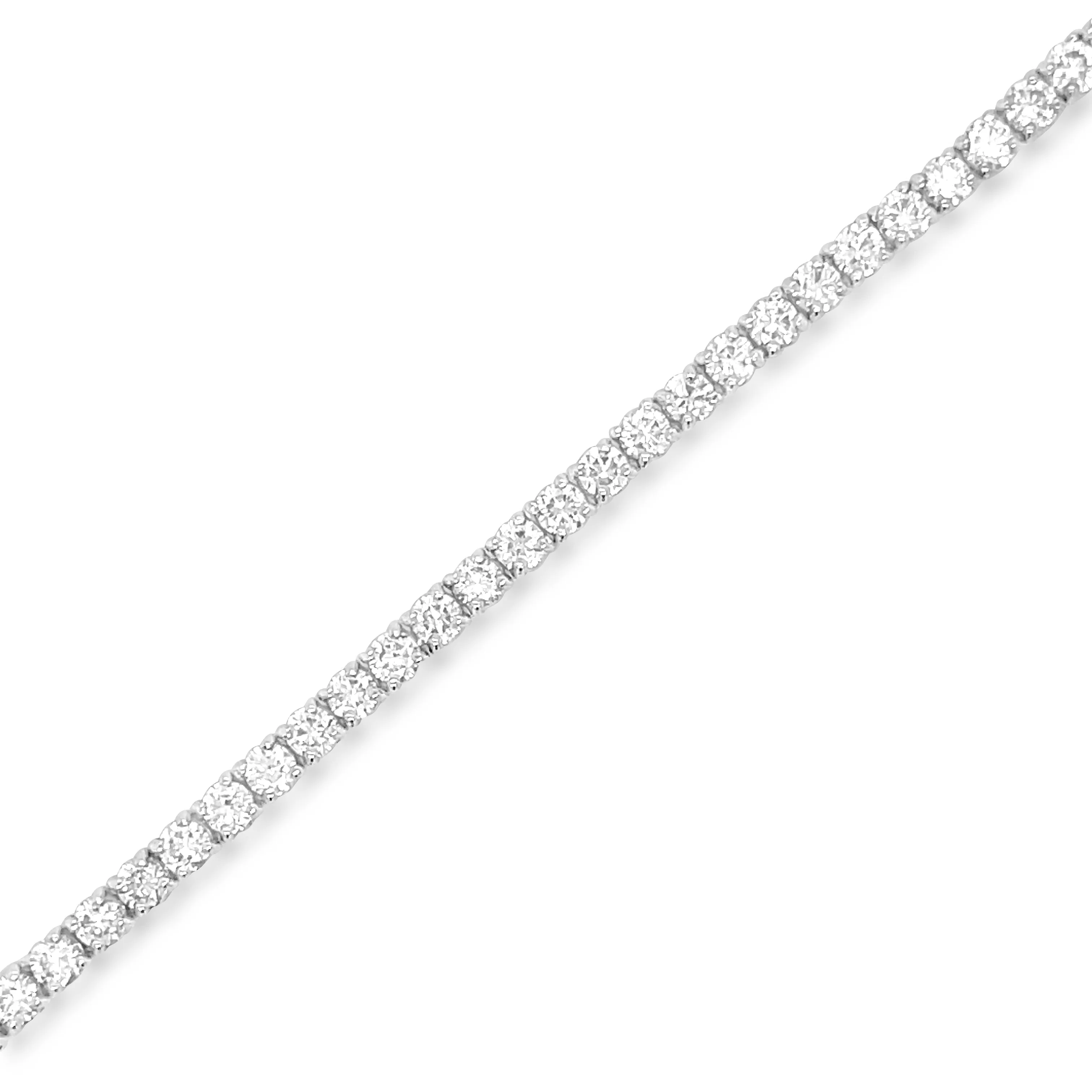 4.00 Carat Diamond Bracelet in 14k White Gold