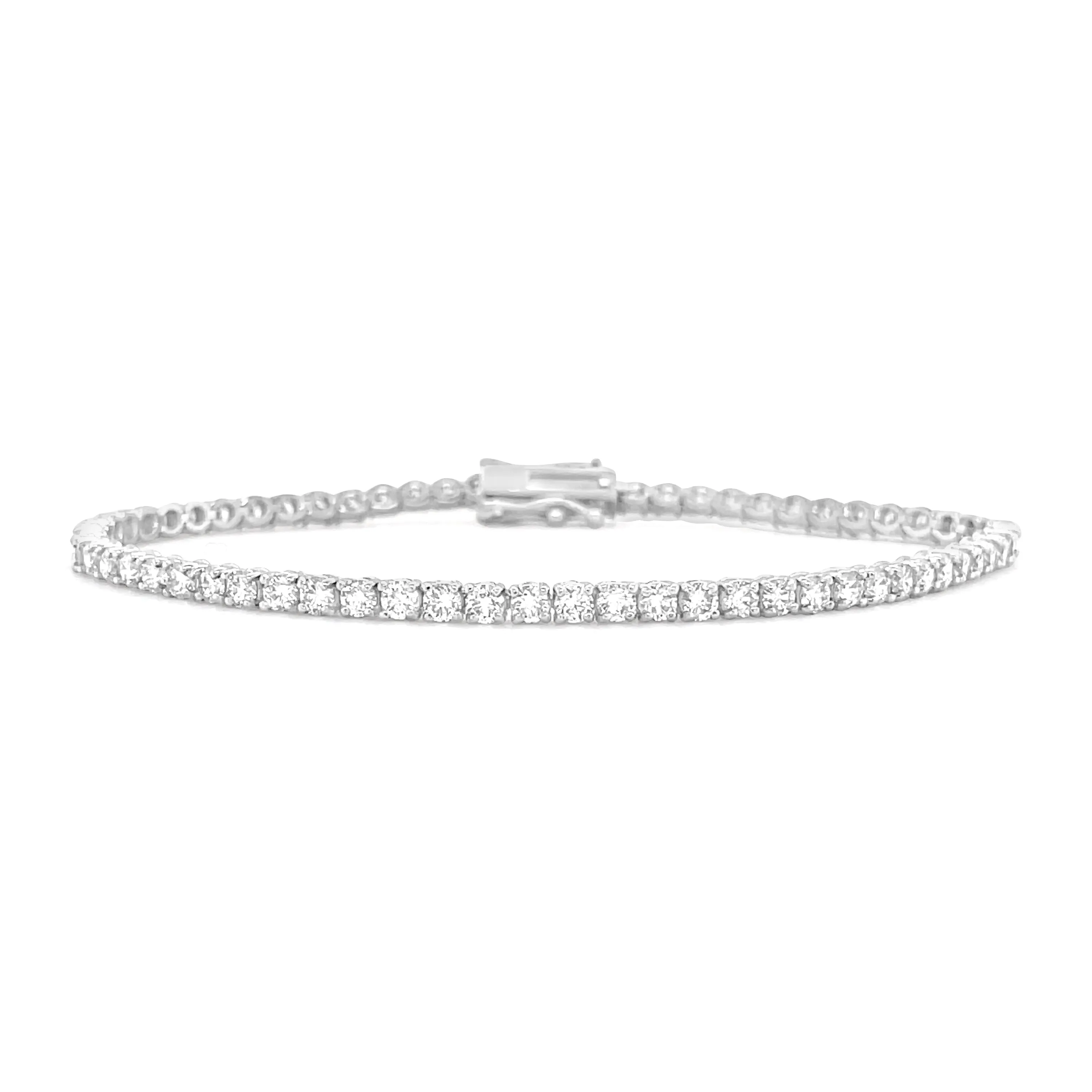 4.00 Carat Diamond Bracelet in 14k White Gold