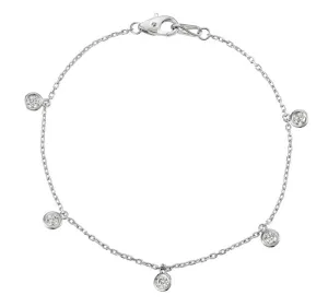 5 POINTER 5 SECTION DIAMOND BRACELET 14K GOLD (0.25 CTW)